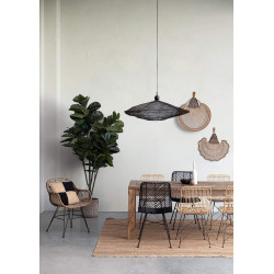 CHAISE EN ROTIN EN MÉTAL LORENA