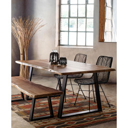 CHAISE EN ROTIN EN MÉTAL LORENA