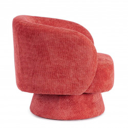 FAUTEUIL EN VELOURS PIVOTANT JULIENNE rouge