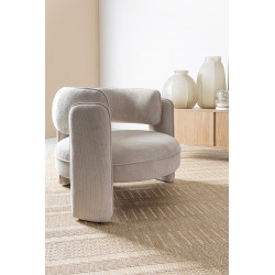 FAUTEUIL ROND CONTEMPORAIN EN TISSU AISHA