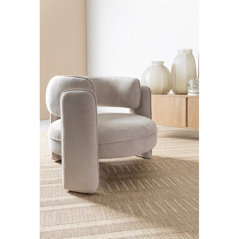 FAUTEUIL ROND CONTEMPORAIN EN TISSU AISHA