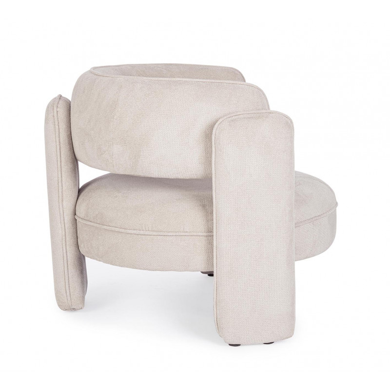 FAUTEUIL ROND CONTEMPORAIN EN TISSU AISHA