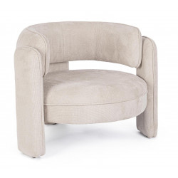 FAUTEUIL ROND CONTEMPORAIN EN TISSU AISHA