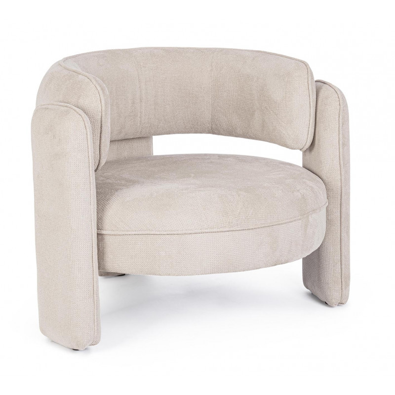 FAUTEUIL ROND CONTEMPORAIN EN TISSU AISHA