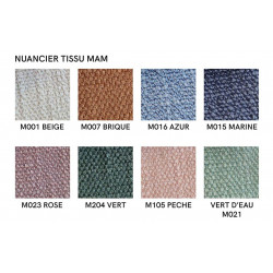 Tabouret Contemporain en Tissu, Métal et Bois TATA 6 - Le Chaisier