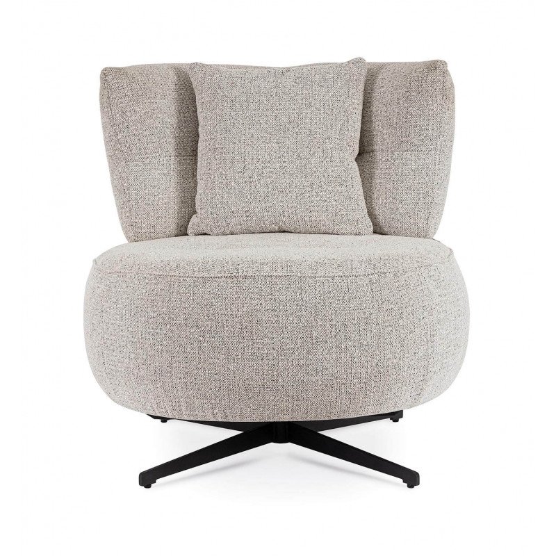 PETIT FAUTEUIL POUF EN TISSU PIVOTANT GONNIE