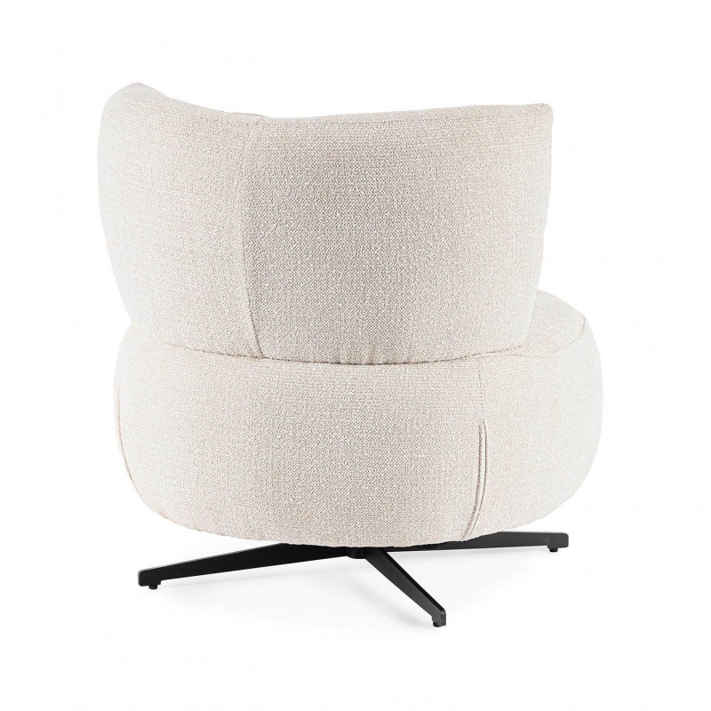 PETIT FAUTEUIL POUF EN TISSU PIVOTANT GONNIE