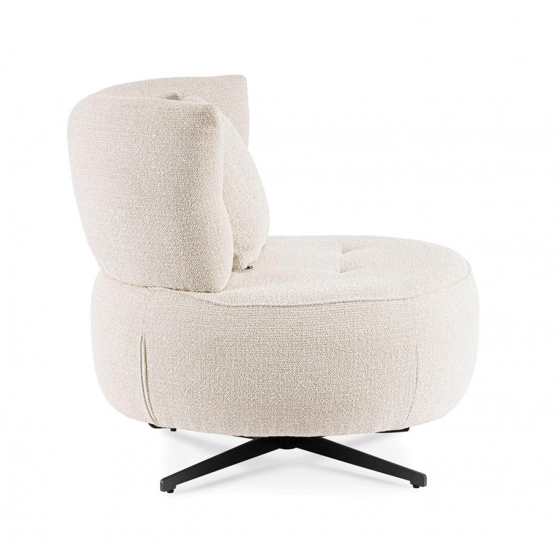 PETIT FAUTEUIL POUF EN TISSU PIVOTANT GONNIE