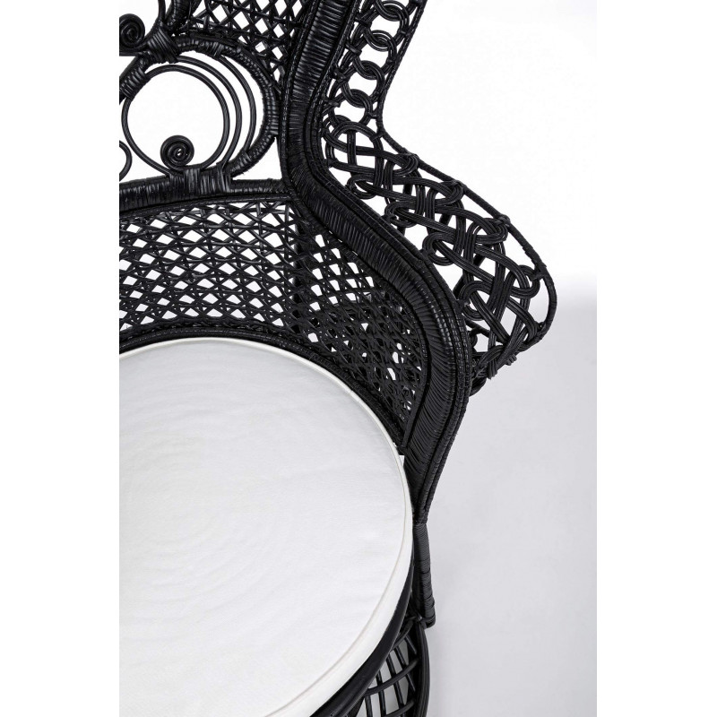 FAUTEUIL EN ROTIN STYLE EMMANUELLE PEACOCK