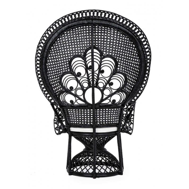 FAUTEUIL EN ROTIN STYLE EMMANUELLE PEACOCK