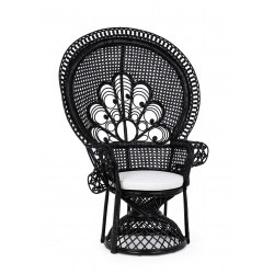 FAUTEUIL EN ROTIN STYLE EMMANUELLE PEACOCK