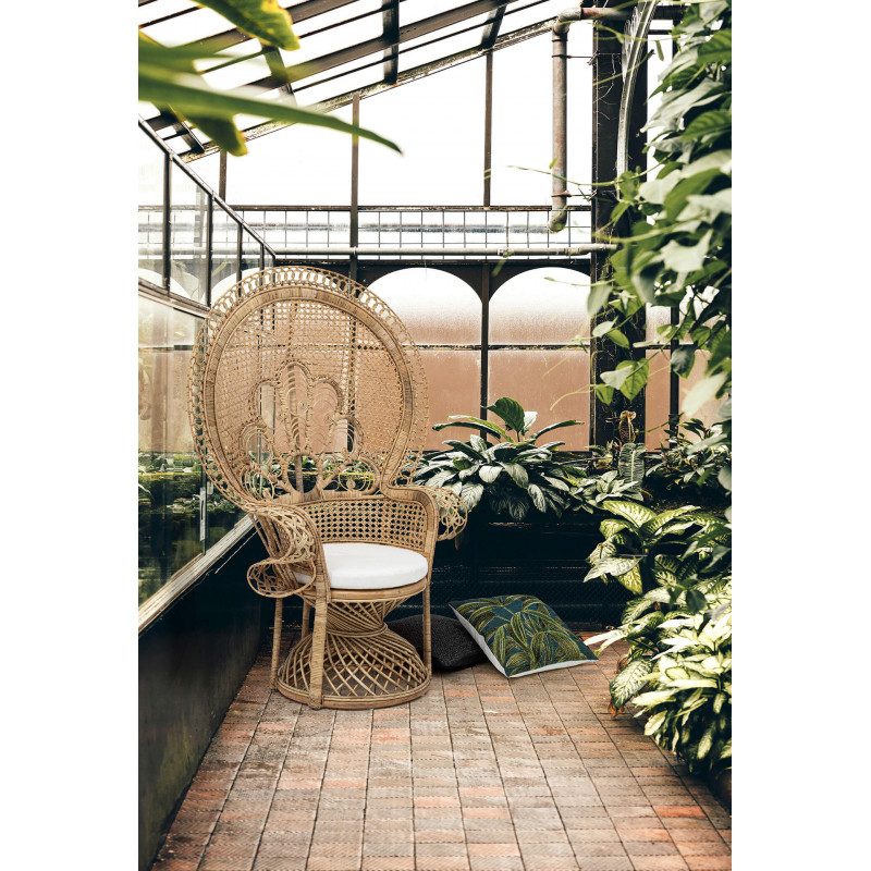 FAUTEUIL EN ROTIN STYLE EMMANUELLE PEACOCK