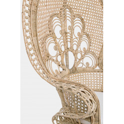 FAUTEUIL EN ROTIN STYLE EMMANUELLE PEACOCK