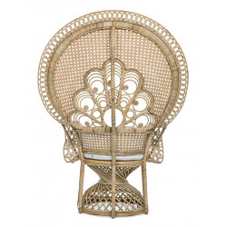 FAUTEUIL EN ROTIN STYLE EMMANUELLE PEACOCK