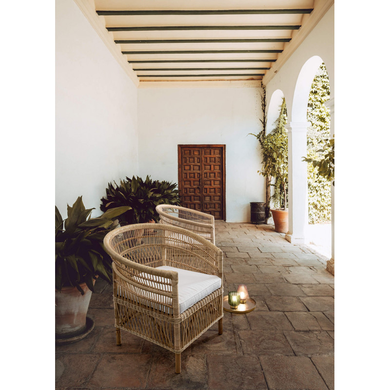 FAUTEUIL ROND EN ROTIN NATUREL JOSEFINA