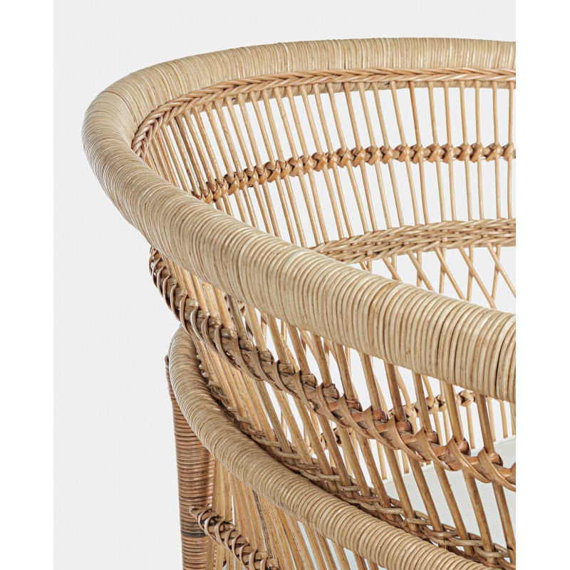 FAUTEUIL ROND EN ROTIN NATUREL JOSEFINA