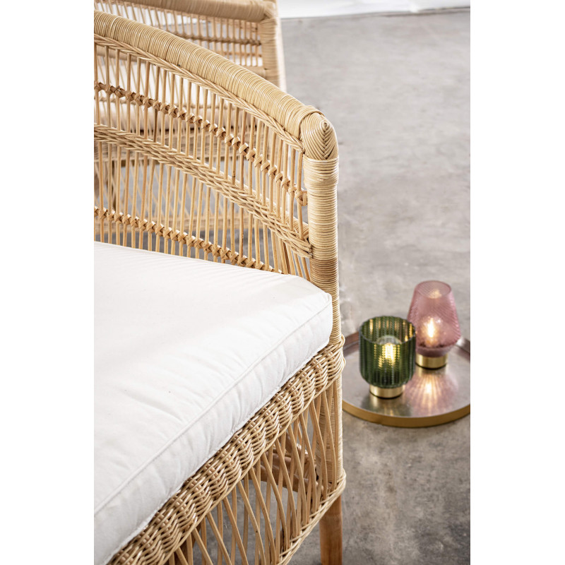 FAUTEUIL ROND EN ROTIN NATUREL JOSEFINA