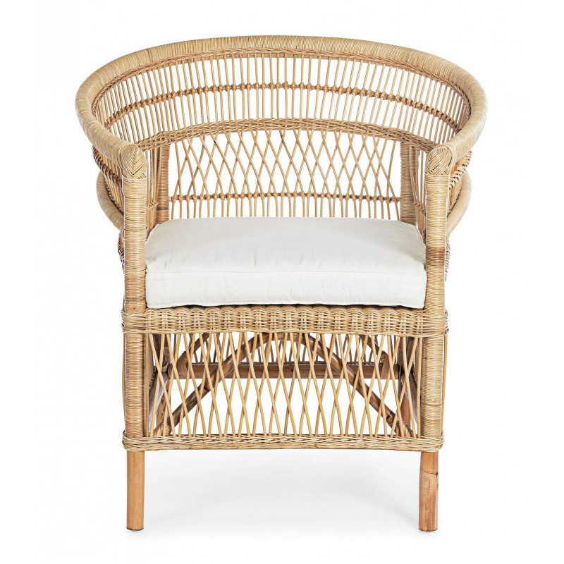 FAUTEUIL ROND EN ROTIN NATUREL JOSEFINA