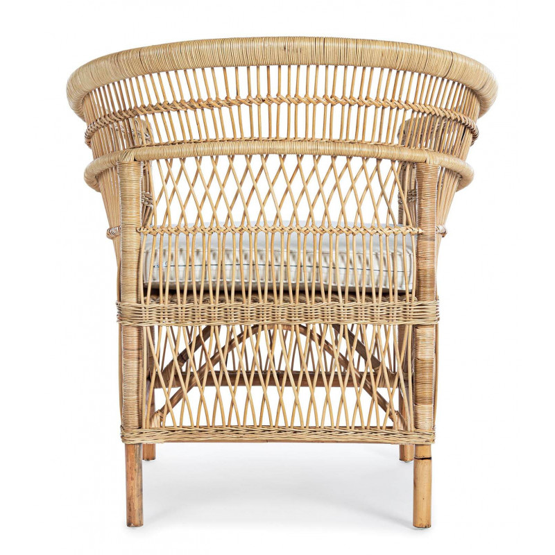 FAUTEUIL ROND EN ROTIN NATUREL JOSEFINA