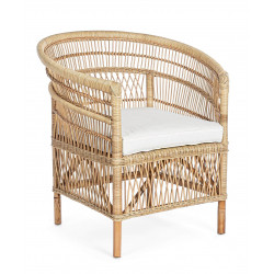 FAUTEUIL ROND EN ROTIN NATUREL JOSEFINA