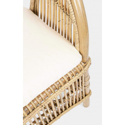 FAUTEUIL DE DÉTENTE EN ROTIN ET COUSSIN CONSUELO
