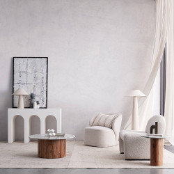 FAUTEUIL ROND EN TISSU BOUCLETTE BABILA