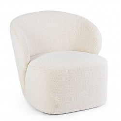 FAUTEUIL ROND EN TISSU BOUCLETTE BABILA