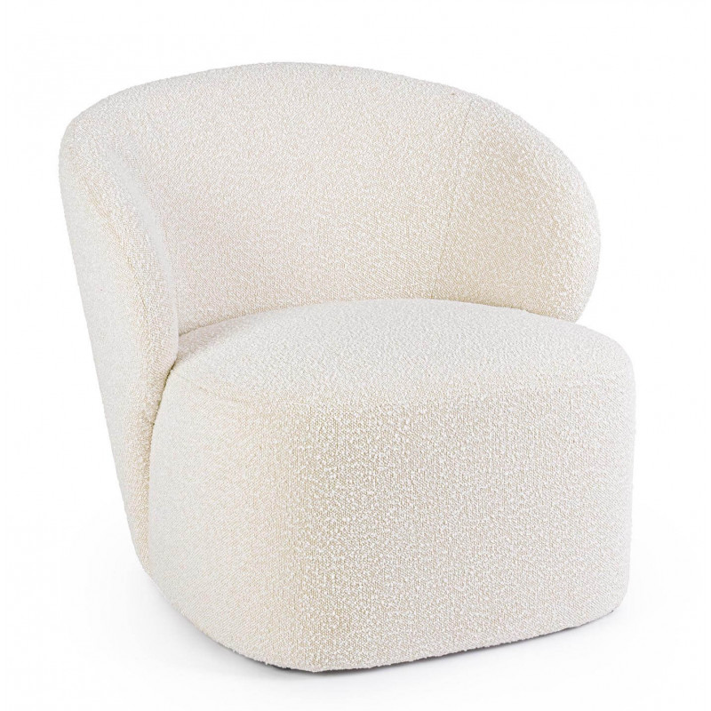 FAUTEUIL ROND EN TISSU BOUCLETTE BABILA
