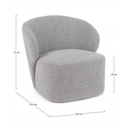 FAUTEUIL ROND EN TISSU BOUCLETTE BABILA