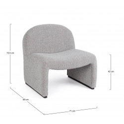 FAUTEUIL CONTEMPORAIN EN BOUCLETTE BASSILLA