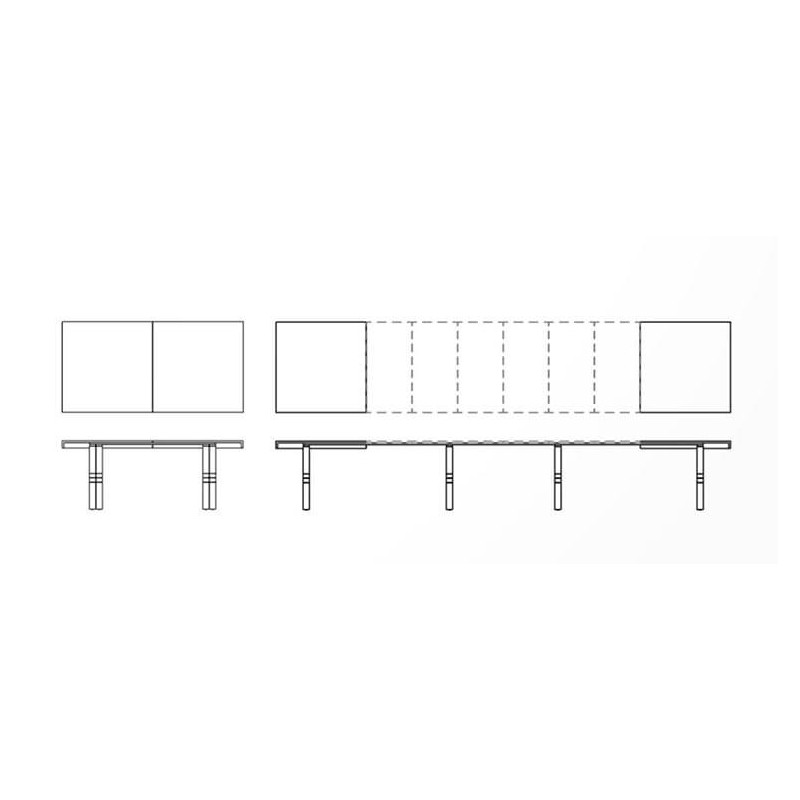 TABLE CONTEMPORAINE SUPER EXTENSIBLE POST XL