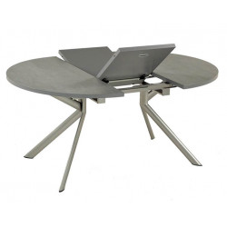 TABLE CONTEMPORAINE GIOVE RONDE OU OVALE EXTENSIBLE PIEDS CENTRAL
