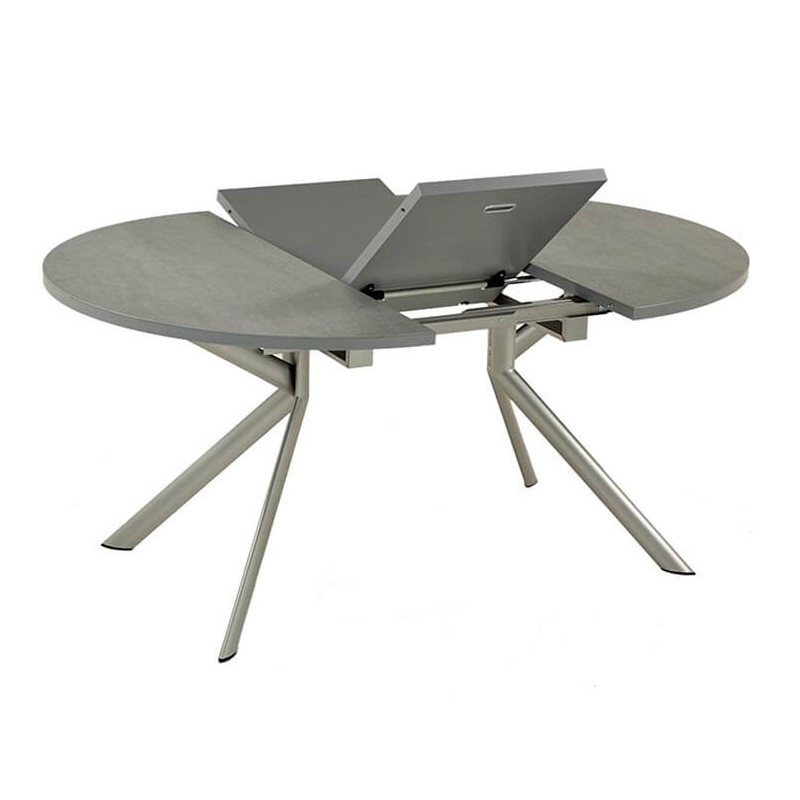 TABLE CONTEMPORAINE GIOVE RONDE OU OVALE EXTENSIBLE PIEDS CENTRAL