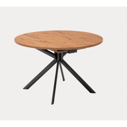 TABLE CONTEMPORAINE GIOVE RONDE OU OVALE EXTENSIBLE PIEDS CENTRAL