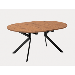 TABLE CONTEMPORAINE GIOVE RONDE OU OVALE EXTENSIBLE PIEDS CENTRAL