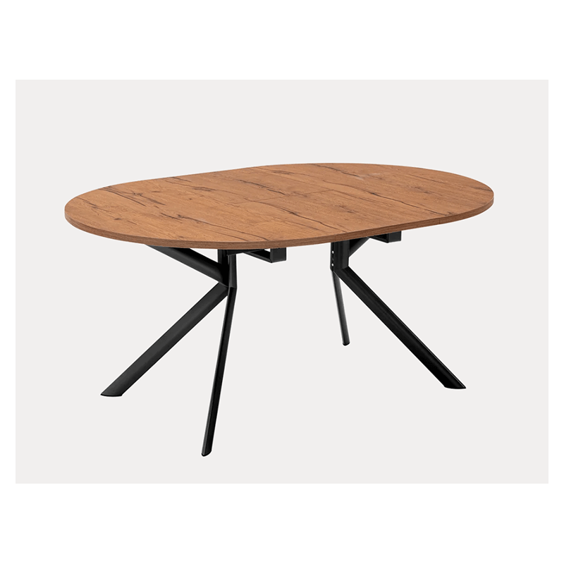 TABLE CONTEMPORAINE GIOVE RONDE OU OVALE EXTENSIBLE PIEDS CENTRAL
