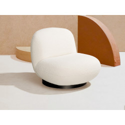 POUF EN TISSU BOUCLETTE PIVOTANT MARGOT