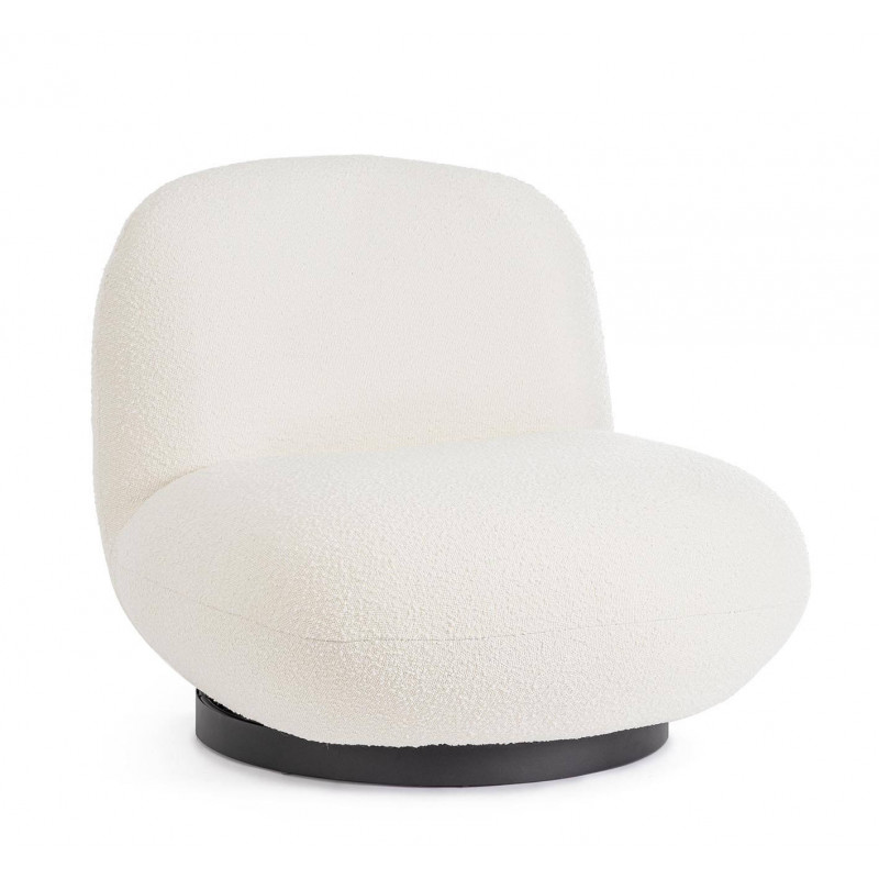 POUF EN TISSU BOUCLETTE PIVOTANT MARGOT