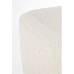 FAUTEUIL CARRÉ DE DÉTENTE EN TISSU BOUCLETTE CLAUDINE