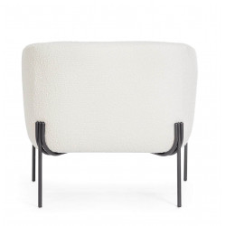 FAUTEUIL CARRÉ DE DÉTENTE EN TISSU BOUCLETTE CLAUDINE