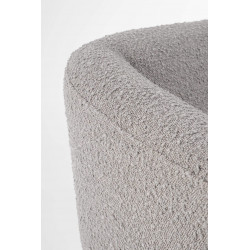 FAUTEUIL CARRÉ DE DÉTENTE EN TISSU BOUCLETTE CLAUDINE