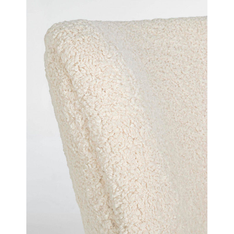 FAUTEUIL COZY ET CONTEMPORAIN EN BOIS ET TISSU MORITZ