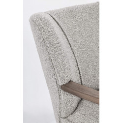 FAUTEUIL COZY ET CONTEMPORAIN EN BOIS ET TISSU MORITZ
