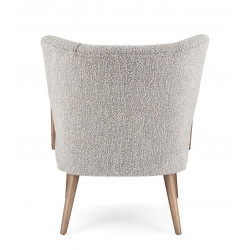 FAUTEUIL COZY ET CONTEMPORAIN EN BOIS ET TISSU MORITZ