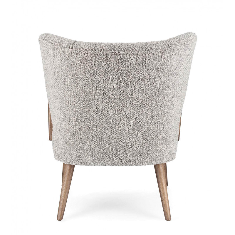 FAUTEUIL COZY ET CONTEMPORAIN EN BOIS ET TISSU MORITZ