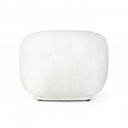 FAUTEUIL ROND COCOONING EN TISSU BLANC TECLA