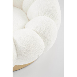 FAUTEUIL RETRO ROND EN TISSU COCOONING FLOREL