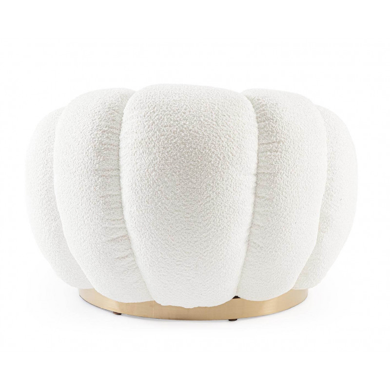 FAUTEUIL RETRO ROND EN TISSU COCOONING FLOREL