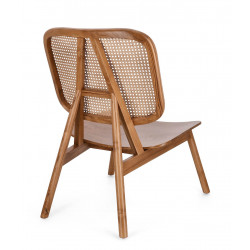 FAUTEUIL LOUNGE SALON CANNAGE YVES EN BOIS DE TECK