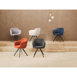 FAUTEUIL PIVOTANT TISSU BOUCLETTE MASH